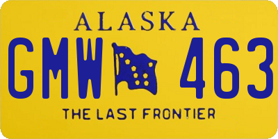AK license plate GMW463