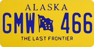AK license plate GMW466