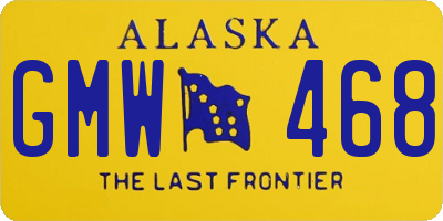 AK license plate GMW468