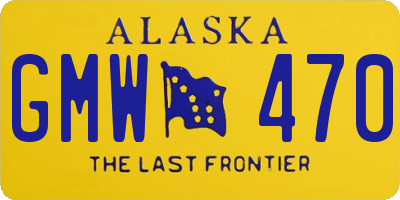 AK license plate GMW470