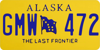 AK license plate GMW472