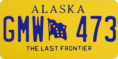 AK license plate GMW473