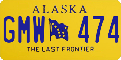 AK license plate GMW474