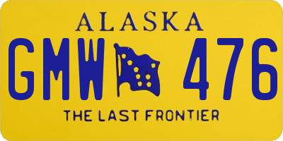 AK license plate GMW476