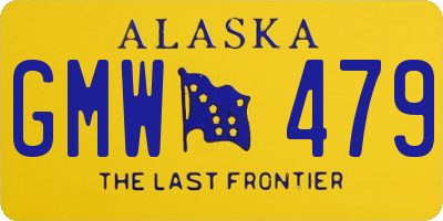 AK license plate GMW479