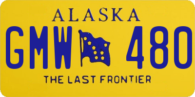 AK license plate GMW480