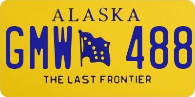 AK license plate GMW488