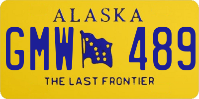 AK license plate GMW489