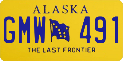 AK license plate GMW491