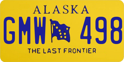 AK license plate GMW498