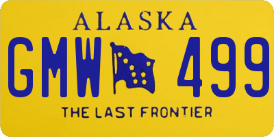 AK license plate GMW499