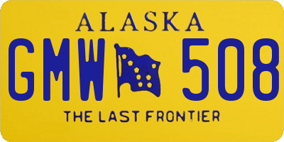 AK license plate GMW508