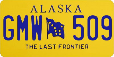 AK license plate GMW509