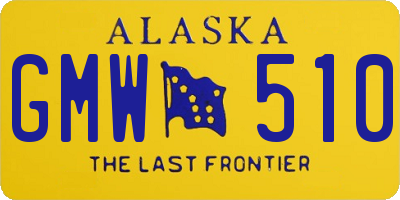 AK license plate GMW510