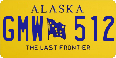 AK license plate GMW512