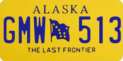 AK license plate GMW513