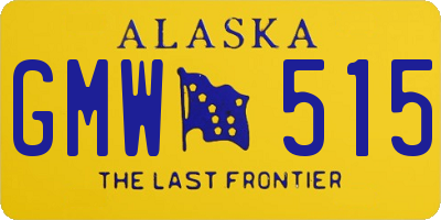 AK license plate GMW515