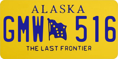 AK license plate GMW516