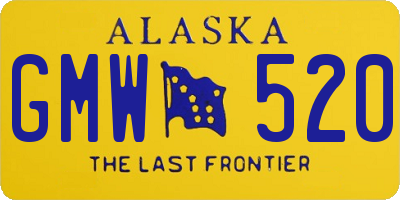 AK license plate GMW520