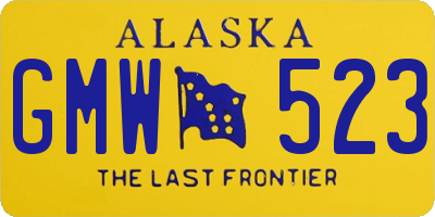 AK license plate GMW523