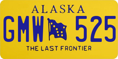 AK license plate GMW525