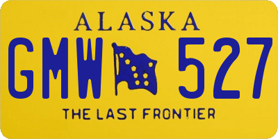 AK license plate GMW527