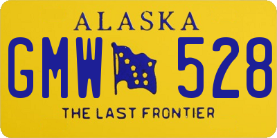 AK license plate GMW528