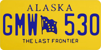 AK license plate GMW530