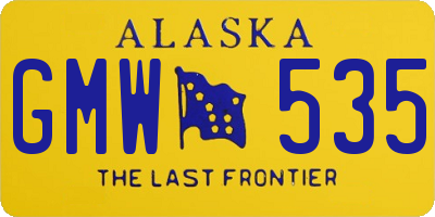 AK license plate GMW535