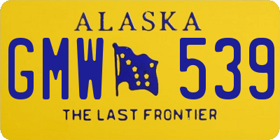 AK license plate GMW539