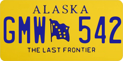 AK license plate GMW542