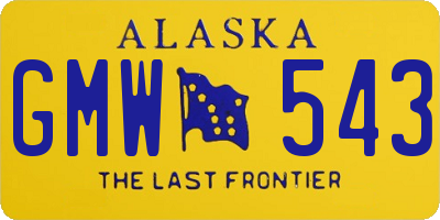 AK license plate GMW543