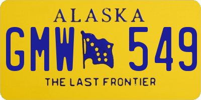 AK license plate GMW549