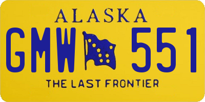 AK license plate GMW551