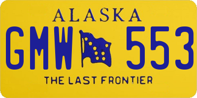 AK license plate GMW553