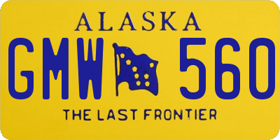 AK license plate GMW560