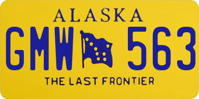 AK license plate GMW563