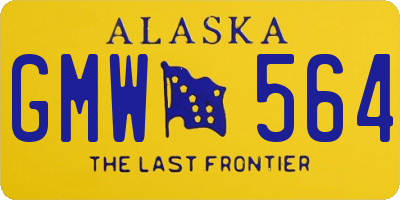 AK license plate GMW564