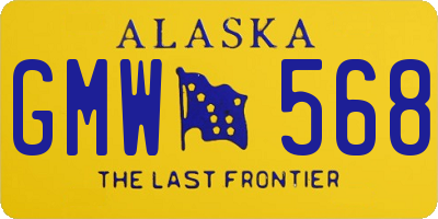 AK license plate GMW568