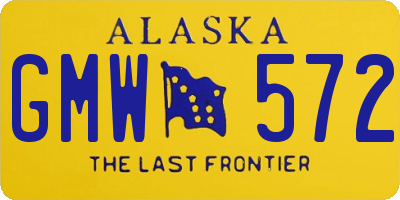 AK license plate GMW572