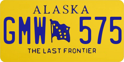 AK license plate GMW575