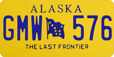 AK license plate GMW576