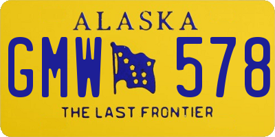 AK license plate GMW578