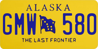 AK license plate GMW580