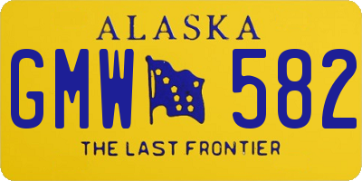 AK license plate GMW582