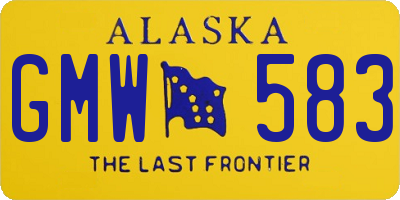 AK license plate GMW583