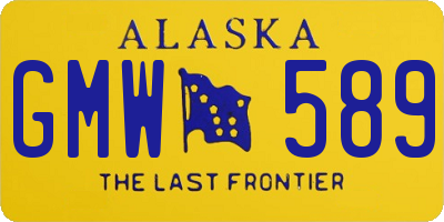 AK license plate GMW589