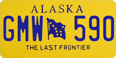 AK license plate GMW590