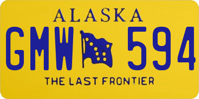 AK license plate GMW594