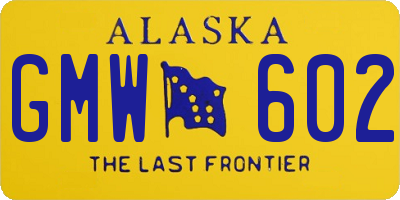 AK license plate GMW602